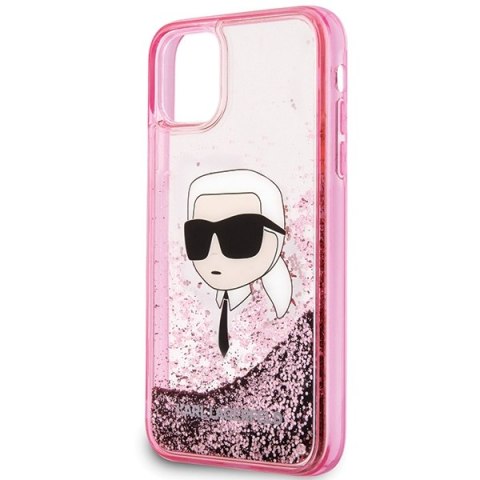 Karl Lagerfeld KLHCN61LNKHCP iPhone 11/XR różowy/pink hardcase Glitter Karl Head