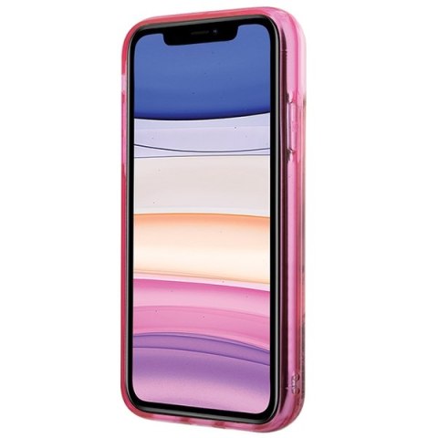 Karl Lagerfeld KLHCN61LNKHCP iPhone 11/XR różowy/pink hardcase Glitter Karl Head