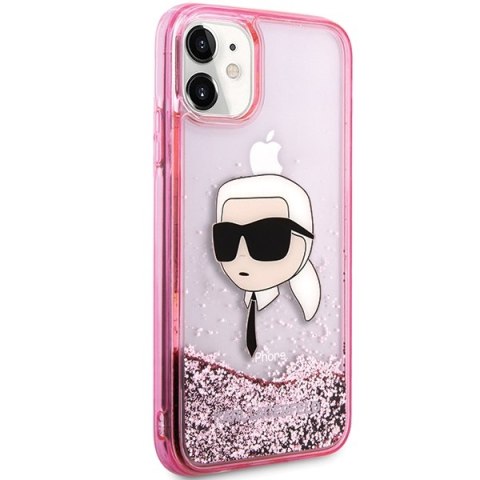 Karl Lagerfeld KLHCN61LNKHCP iPhone 11/XR różowy/pink hardcase Glitter Karl Head