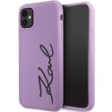 Karl Lagerfeld KLHCN61SKSVGU iPhone 11 / Xr 6.1" purpurowy/purple hardcase Silicone Signature