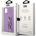 Karl Lagerfeld KLHCN61SKSVGU iPhone 11 / Xr 6.1" purpurowy/purple hardcase Silicone Signature