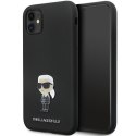 Karl Lagerfeld KLHCN61SMHKNPK iPhone 11/ Xr 6.1" czarny/black Silicone Ikonik Metal Pin