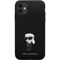 Karl Lagerfeld KLHCN61SMHKNPK iPhone 11/ Xr 6.1" czarny/black Silicone Ikonik Metal Pin