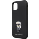 Karl Lagerfeld KLHCN61SMHKNPK iPhone 11/ Xr 6.1" czarny/black Silicone Ikonik Metal Pin