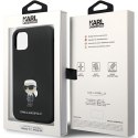 Karl Lagerfeld KLHCN61SMHKNPK iPhone 11/ Xr 6.1" czarny/black Silicone Ikonik Metal Pin