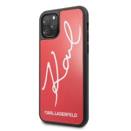 Karl Lagerfeld KLHCN65DLKSRE iPhone 11Pro Max czerwony/red hard case Signature Glitter
