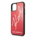 Karl Lagerfeld KLHCN65DLKSRE iPhone 11Pro Max czerwony/red hard case Signature Glitter