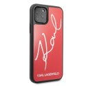 Karl Lagerfeld KLHCN65DLKSRE iPhone 11Pro Max czerwony/red hard case Signature Glitter