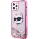 Karl Lagerfeld KLHCP12MLNCHCP iPhone 12/12 Pro 6,1" różowy/pink hardcase Glitter Choupette Head