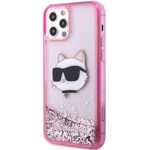 Karl Lagerfeld KLHCP12MLNCHCP iPhone 12/12 Pro 6,1" różowy/pink hardcase Glitter Choupette Head