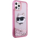 Karl Lagerfeld KLHCP12MLNCHCP iPhone 12/12 Pro 6,1" różowy/pink hardcase Glitter Choupette Head