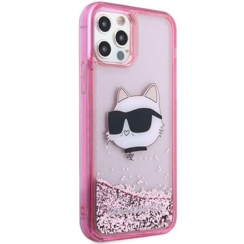 Karl Lagerfeld KLHCP12MLNCHCP iPhone 12/12 Pro 6,1" różowy/pink hardcase Glitter Choupette Head