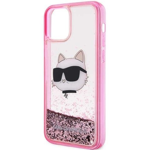 Karl Lagerfeld KLHCP12MLNCHCP iPhone 12/12 Pro 6,1" różowy/pink hardcase Glitter Choupette Head