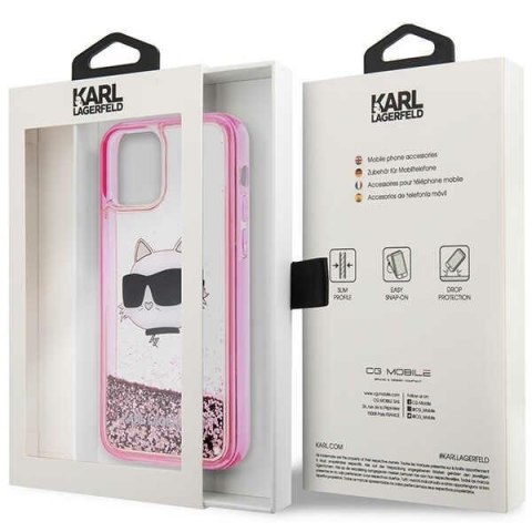 Karl Lagerfeld KLHCP12MLNCHCP iPhone 12/12 Pro 6,1" różowy/pink hardcase Glitter Choupette Head