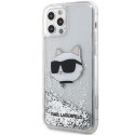 Karl Lagerfeld KLHCP12MLNCHCS iPhone 12/12 Pro 6,1" srebrny/silver hardcase Glitter Choupette Head