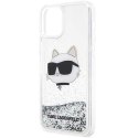 Karl Lagerfeld KLHCP12MLNCHCS iPhone 12/12 Pro 6,1" srebrny/silver hardcase Glitter Choupette Head