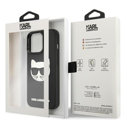 Karl Lagerfeld KLHCP13LCH3DBK 13 Pro /13 6,1" czarny/black hardcase 3D Rubber Choupette