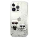 Karl Lagerfeld KLHCP13LGKCS 13 Pro / 136,1" srebrny/silver hardcase Liquid Glitter Karl&Choupette