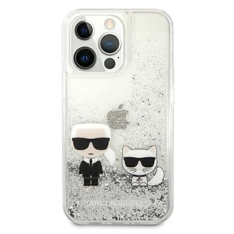 Karl Lagerfeld KLHCP13LGKCS 13 Pro / 136,1" srebrny/silver hardcase Liquid Glitter Karl&Choupette