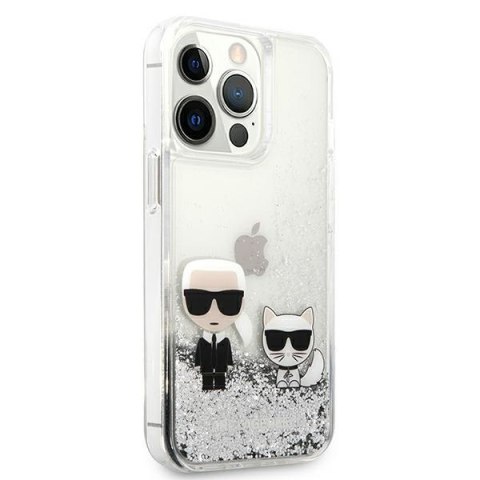 Karl Lagerfeld KLHCP13LGKCS 13 Pro / 136,1" srebrny/silver hardcase Liquid Glitter Karl&Choupette