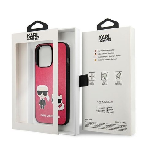Karl Lagerfeld KLHCP13LPCUSKCP iPhone13 Pro / 13 6,1" fuksja/fuchsia hardcase Ikonik Karl & Choupette