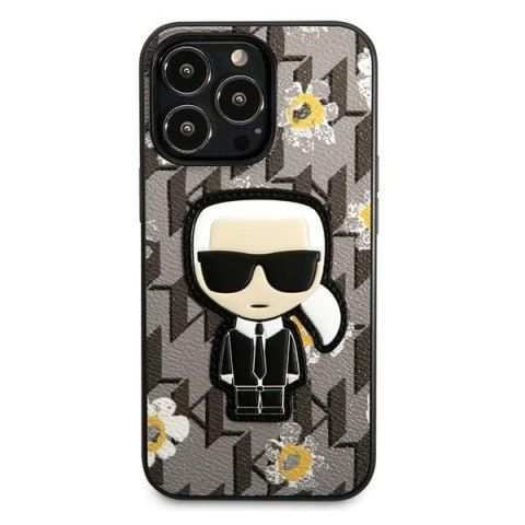 Karl Lagerfeld KLHCP13LPMNFIK1 iPhone 13 Pro / 13 6,1" szary/grey Flower Ikonik Karl