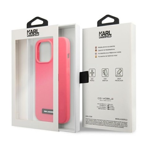 Karl Lagerfeld KLHCP13LSLMP1PI iPhone 13 Pro / 13 6,1" hardcase fuksja/fuchsia Silicone Plaque
