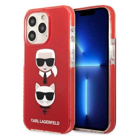 Karl Lagerfeld KLHCP13LTPE2TR iPhone 13Pro / 13 6,1" hardcase czerwony/red Karl&Choupette Head