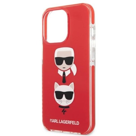 Karl Lagerfeld KLHCP13LTPE2TR iPhone 13Pro / 13 6,1" hardcase czerwony/red Karl&Choupette Head