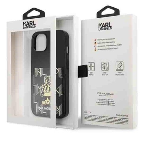 Karl Lagerfeld KLHCP13MCANCNK iPhone 13 / 14 / 15 6,1" hardcase czarny/black Karlimals Cardslot