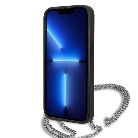 Karl Lagerfeld KLHCP13MPMK iPhone 13 / 14 / 15 6,1" hardcase czarny/black Leather Textured and Chain