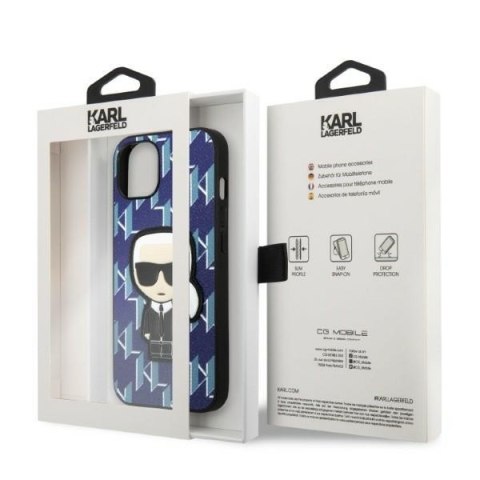Karl Lagerfeld KLHCP13MPMNIKBL iPhone 13/ 14 / 15 6,1" hardcase niebieski/blue Monogram Ikonik Patch