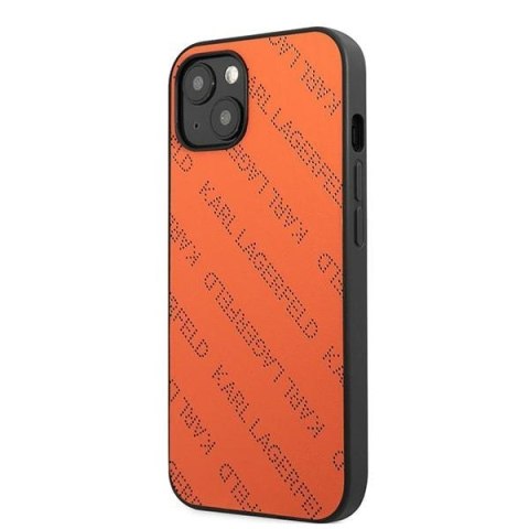 Karl Lagerfeld KLHCP13MPTLO iPhone 13/ 14 / 15 6,1" hardcase pomarańczowy/orange Perforated Allover
