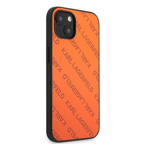 Karl Lagerfeld KLHCP13MPTLO iPhone 13/ 14 / 15 6,1" hardcase pomarańczowy/orange Perforated Allover