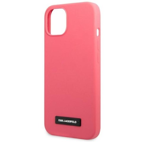 Karl Lagerfeld KLHCP13MSLMP1PI iPhone 13 / 14 / 15 6,1" hardcase fuksja/fuchsia Silicone Plaque