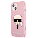 Karl Lagerfeld KLHCP13SKHTUGLP iPhone13 mini 5,4" różowy/pink hardcase Glitter Karl`s Head