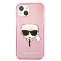 Karl Lagerfeld KLHCP13SKHTUGLP iPhone13 mini 5,4" różowy/pink hardcase Glitter Karl`s Head