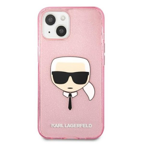Karl Lagerfeld KLHCP13SKHTUGLP iPhone13 mini 5,4" różowy/pink hardcase Glitter Karl`s Head