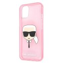 Karl Lagerfeld KLHCP13SKHTUGLP iPhone13 mini 5,4" różowy/pink hardcase Glitter Karl`s Head