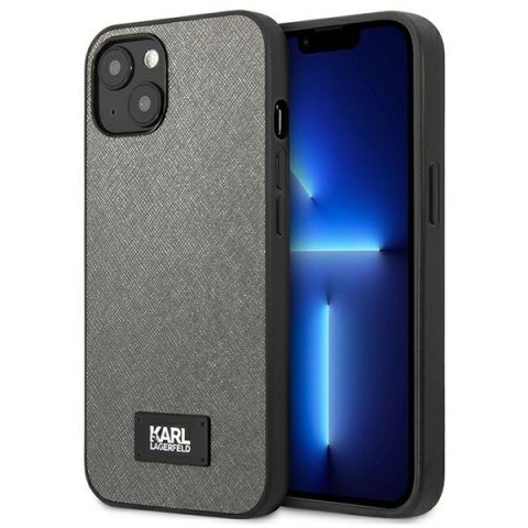 Karl Lagerfeld KLHCP13SSFMP2DG iPhone 13mini 5,4" hardcase srebrny/silver Saffiano Plaque