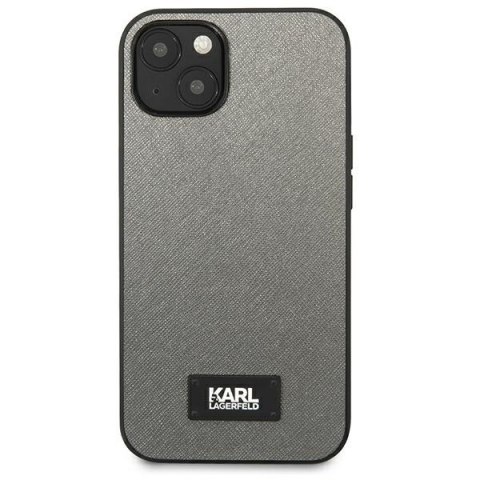Karl Lagerfeld KLHCP13SSFMP2DG iPhone 13mini 5,4" hardcase srebrny/silver Saffiano Plaque