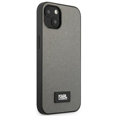 Karl Lagerfeld KLHCP13SSFMP2DG iPhone 13mini 5,4" hardcase srebrny/silver Saffiano Plaque