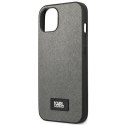 Karl Lagerfeld KLHCP13SSFMP2DG iPhone 13mini 5,4" hardcase srebrny/silver Saffiano Plaque