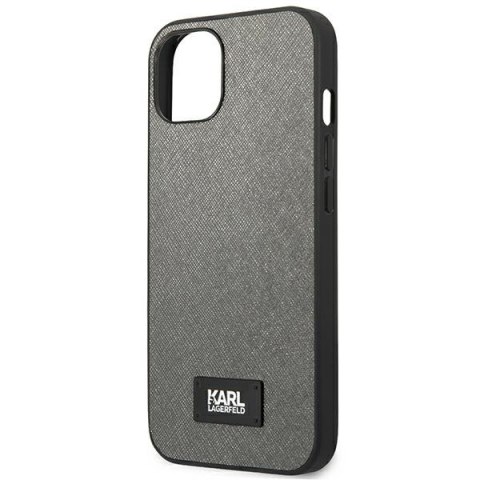 Karl Lagerfeld KLHCP13SSFMP2DG iPhone 13mini 5,4" hardcase srebrny/silver Saffiano Plaque
