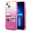 Karl Lagerfeld KLHCP13STGKCP iPhone 13mini 5,4" hardcase różowy/pink Gradient Ikonik Karl & Choupette