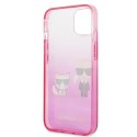 Karl Lagerfeld KLHCP13STGKCP iPhone 13mini 5,4" hardcase różowy/pink Gradient Ikonik Karl & Choupette