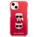 Karl Lagerfeld KLHCP13STPE2TR iPhone 13mini 5,4" hardcase czerwony/red Karl&Choupette Head