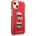 Karl Lagerfeld KLHCP13STPE2TR iPhone 13mini 5,4" hardcase czerwony/red Karl&Choupette Head