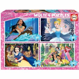 Zestaw 4 Puzzli Disney Princess Educa 17637 380 Części