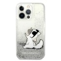 Karl Lagerfeld KLHCP13XGCFS iPhone 13Pro Max 6,7" srebrny/silver hardcase Liquid Glitter Choupette Fun